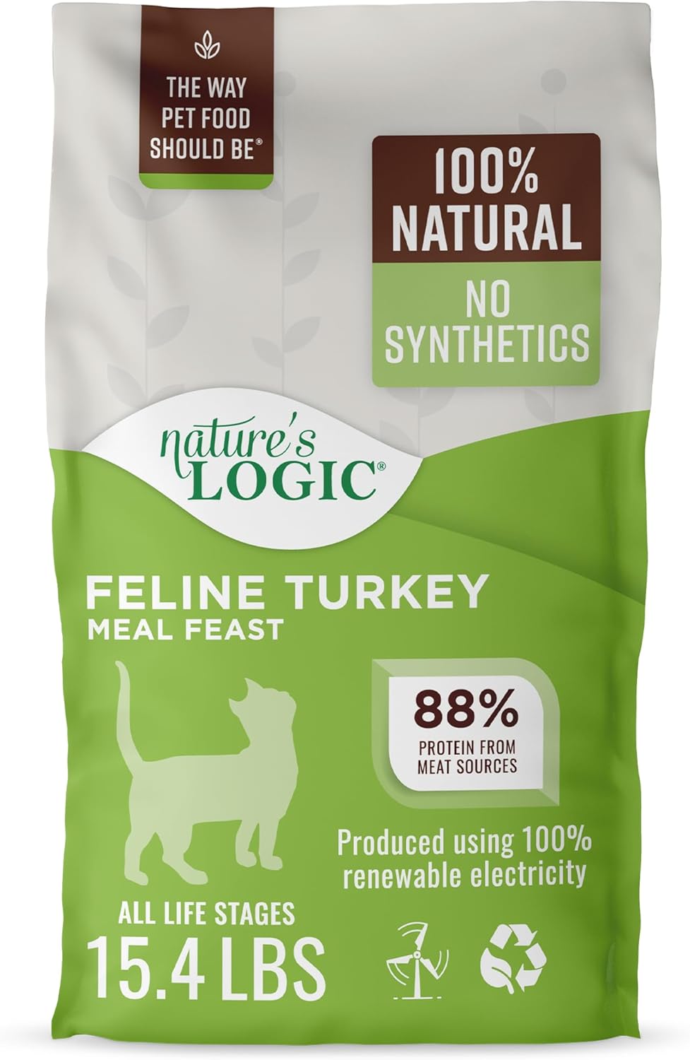 Nature's Logic Turkey Dry Cat Food (1 Pack), 15.4 lb
