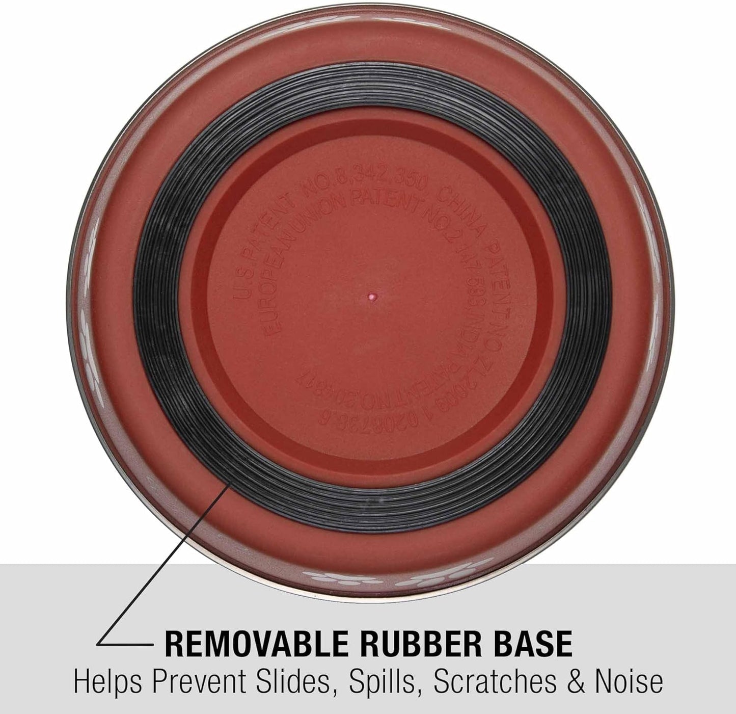 Loving Pets Bella Dog Bowls- Stainless Steel Dog & Cat Bowls - Spill Proof Dog Food Bowl, Cat Bowl, Puppy Essentials & Pet Supplies Great for Home & Travel (Large 35-65 lbs, Merlot)