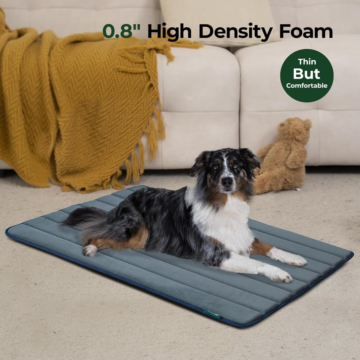 BALANCE Dog Crate Pad, Dog Foam Crate Mat Kennel Pad, Washable Water-Resistant Pet Bed Flat Dogs Cage Mat for X-Large Dogs, 2 Packs