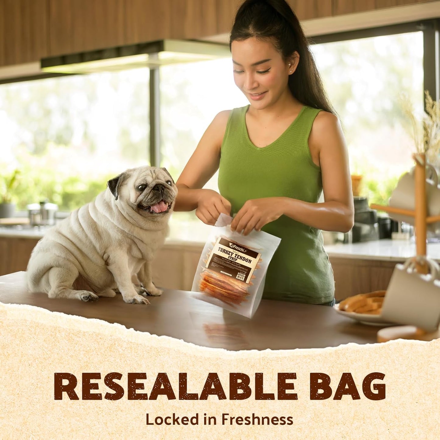 AFreschi Turkey Tendons for Dogs, USA-Sourced, Healthy Dog Treats, Rawhide-Free Puppy Chews, Long Lasting, All Natural, Hypoallergenic Dog Treats for Small Breeds, 8 oz Pack Variety (S)