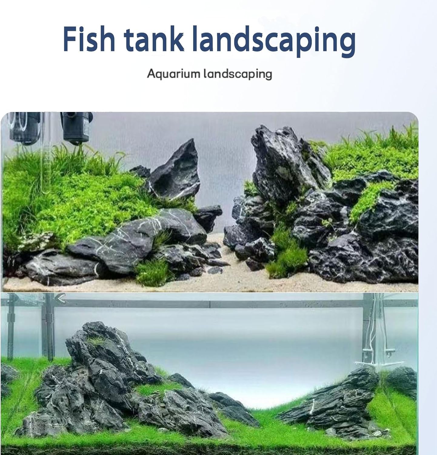 Natural Rocks Seiryu Stones Aquariums Stones for Aquascaping, Aquariums, Terrariums, Vivariums Decorative Stone,Reptile Enclosures,Paludariums,and Gardens-10LB（2 to 7 inch）