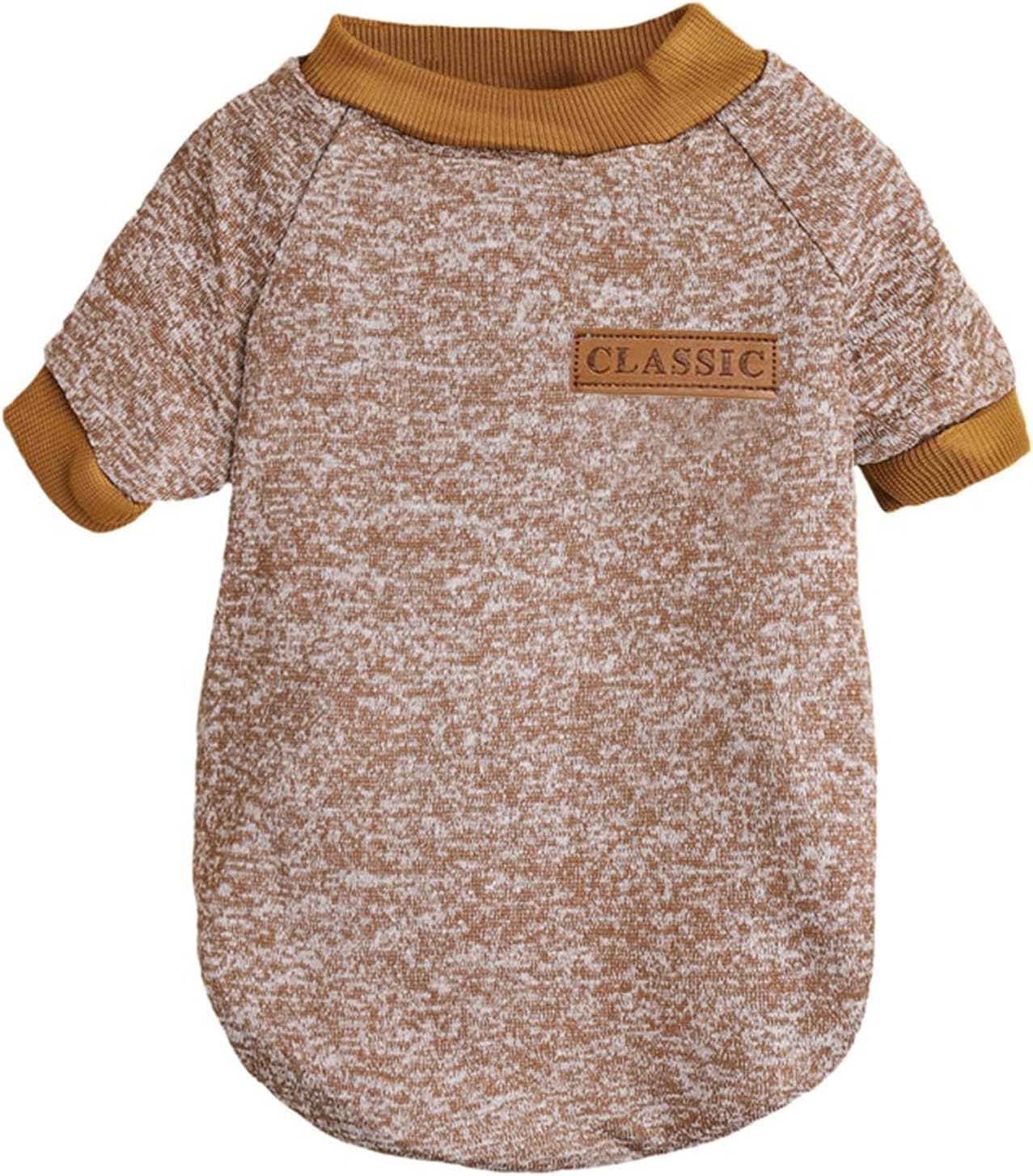 Jecikelon Dog Clothes Dogs Sweater Soft Puppies Clothing Winter Puppy Sweaters Warm Outfit for Dogs Small XXS XS Cat Apparel (Khaki, M)