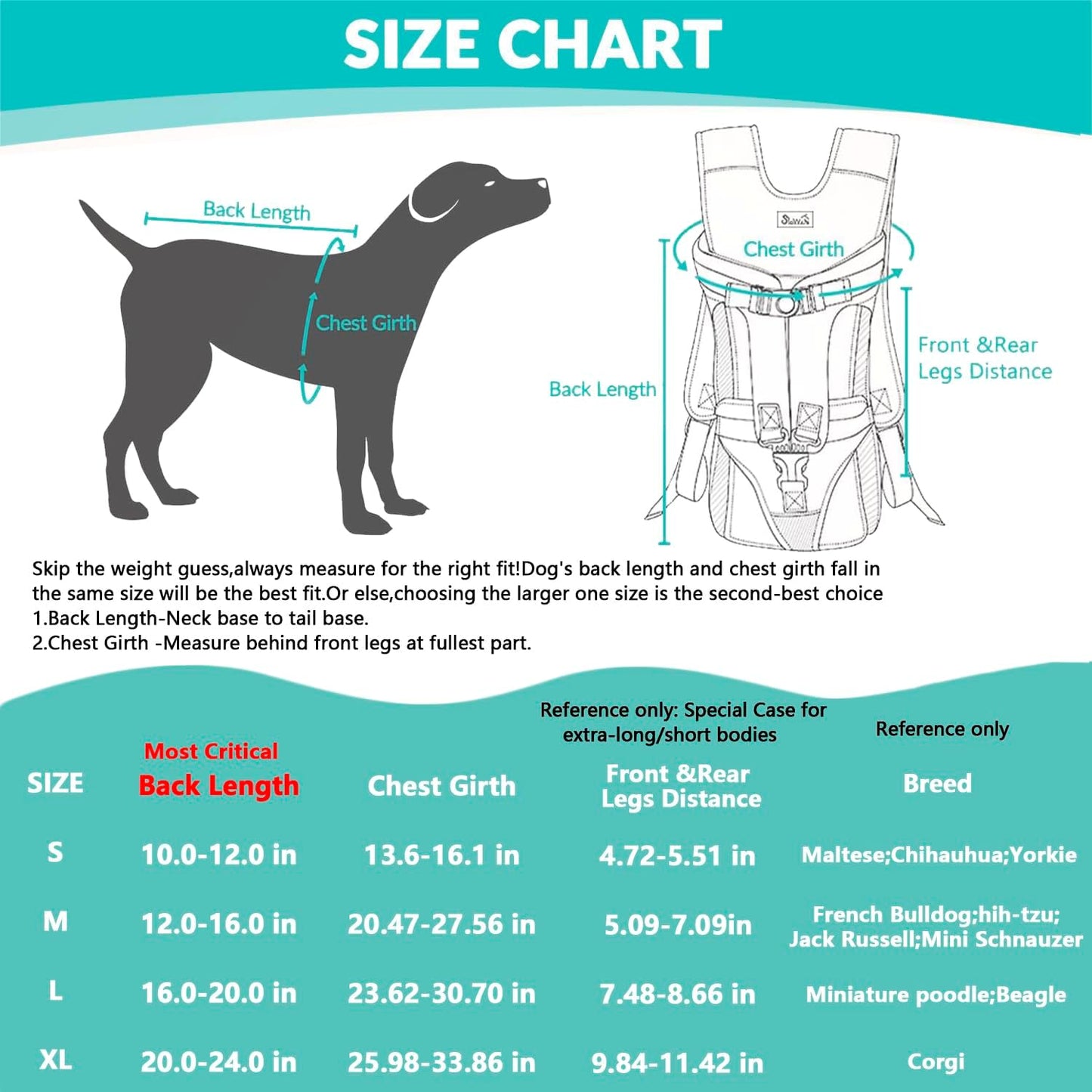 Lukovee Dog Backpack Carrier, Legs Out Easy-fit Dog Front Carrier for Small Medium Dogs, Adjustable Hands Free Dog Chest Carrier for Hiking Cycling (Pink,X-Large)