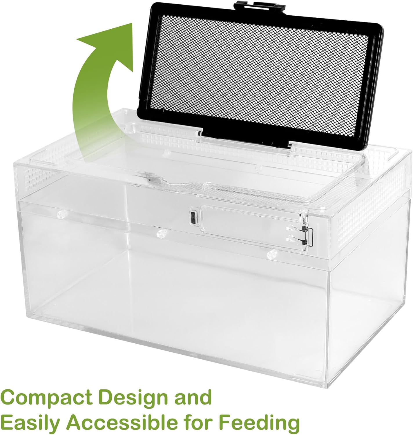 Reptile PC Terrarium Amphibian Tank Spider Enclosure Snake Cage 7x11.8x5.9inch Suitable for breeding Leopard Gecko,Frog,Hermit Crab,Lizards,Isopod,Tarantula,Turtles,Chameleons,Jumping Spiders