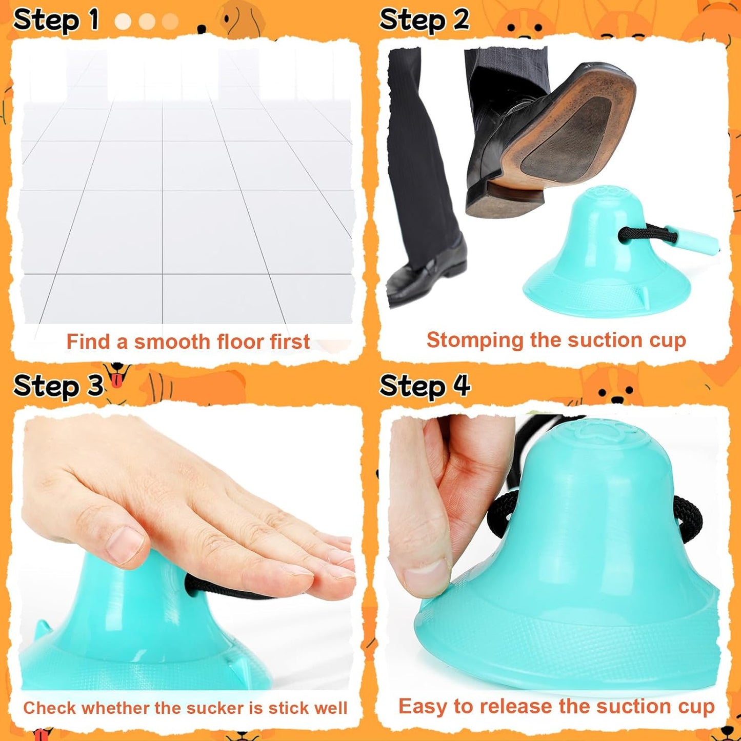 Interactive Dog Toys Tug of War, Mentally Stimulating Toys for Dogs, Puppy Teething Toys for Boredom to Keep Them Busy, Dog Puzzle Treat Food Dispensing Ball Toy for Small Medium Dog on Smooth Floor