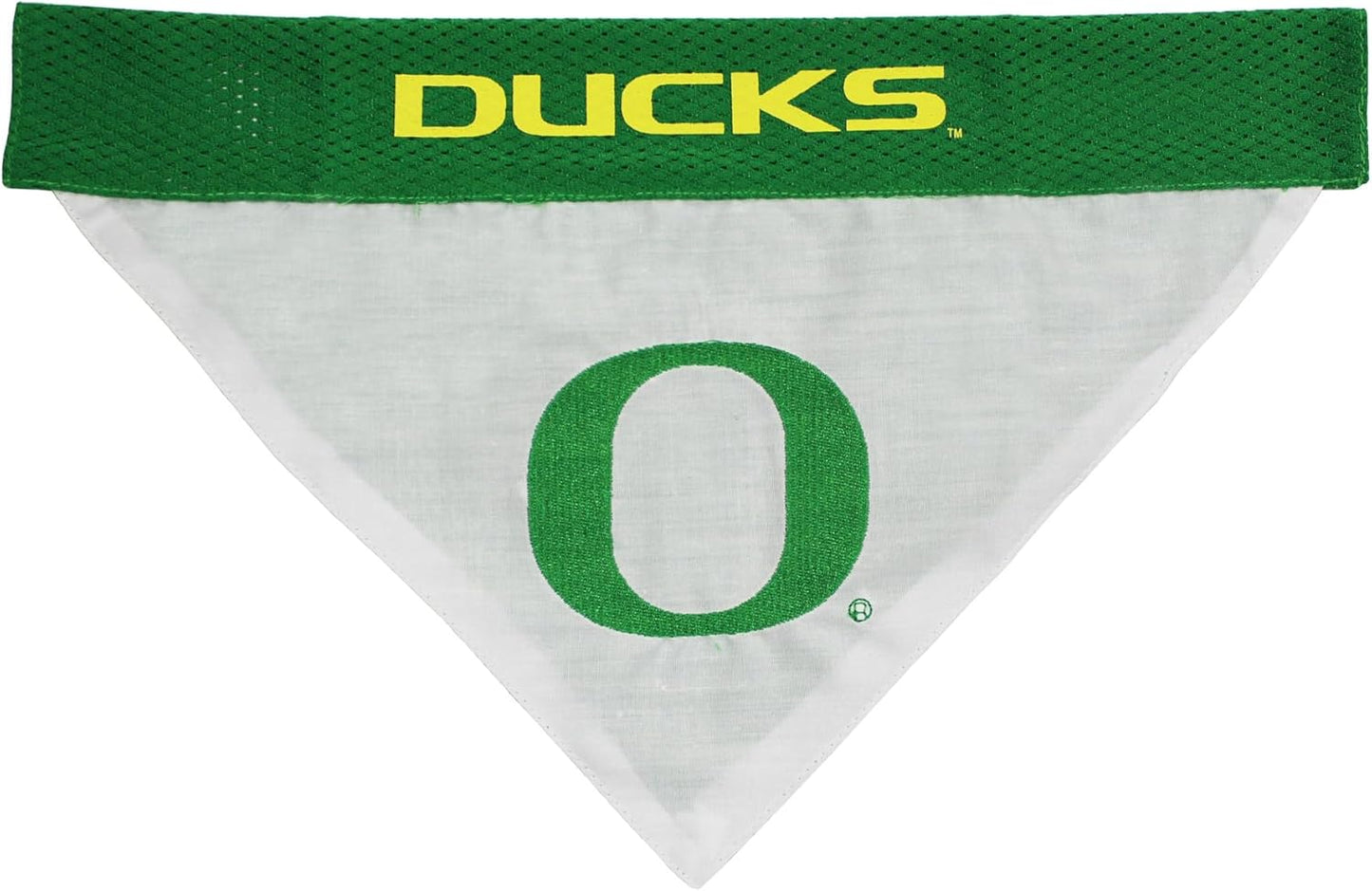 Pets First Collegiate Pet Accessories, Reversible Bandana, Oregon Ducks, Small/Medium