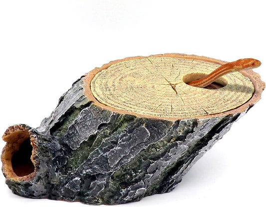 Snake Hide and Basking Tree Roots Cave for Terrariums, Available for Climbing and Hiding Spots for Reptiles, Amphibians, and Small Animals, Corn Snake, Small Gecko