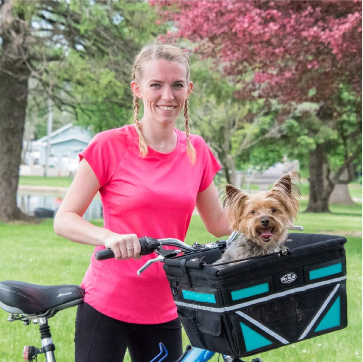 TRAVELIN K9 Pet-Pilot MAX Dog Bicycle Basket Carrier | 8 Color Options for Your Bike (Purple)