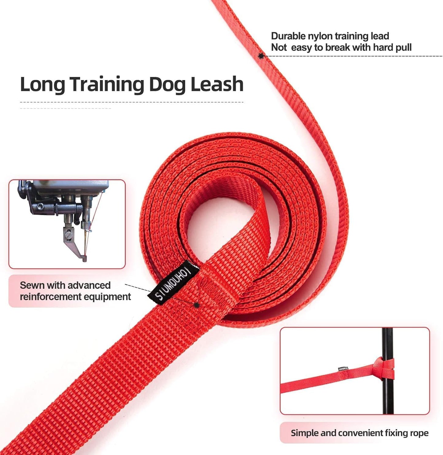 Dog/Puppy Obedience Recall Training Agility Lead - 15ft 20ft 30ft 40ft 50ft Training Leash - Great for Play, Camping, or Backyard (Mint Blue, 15 Feet)