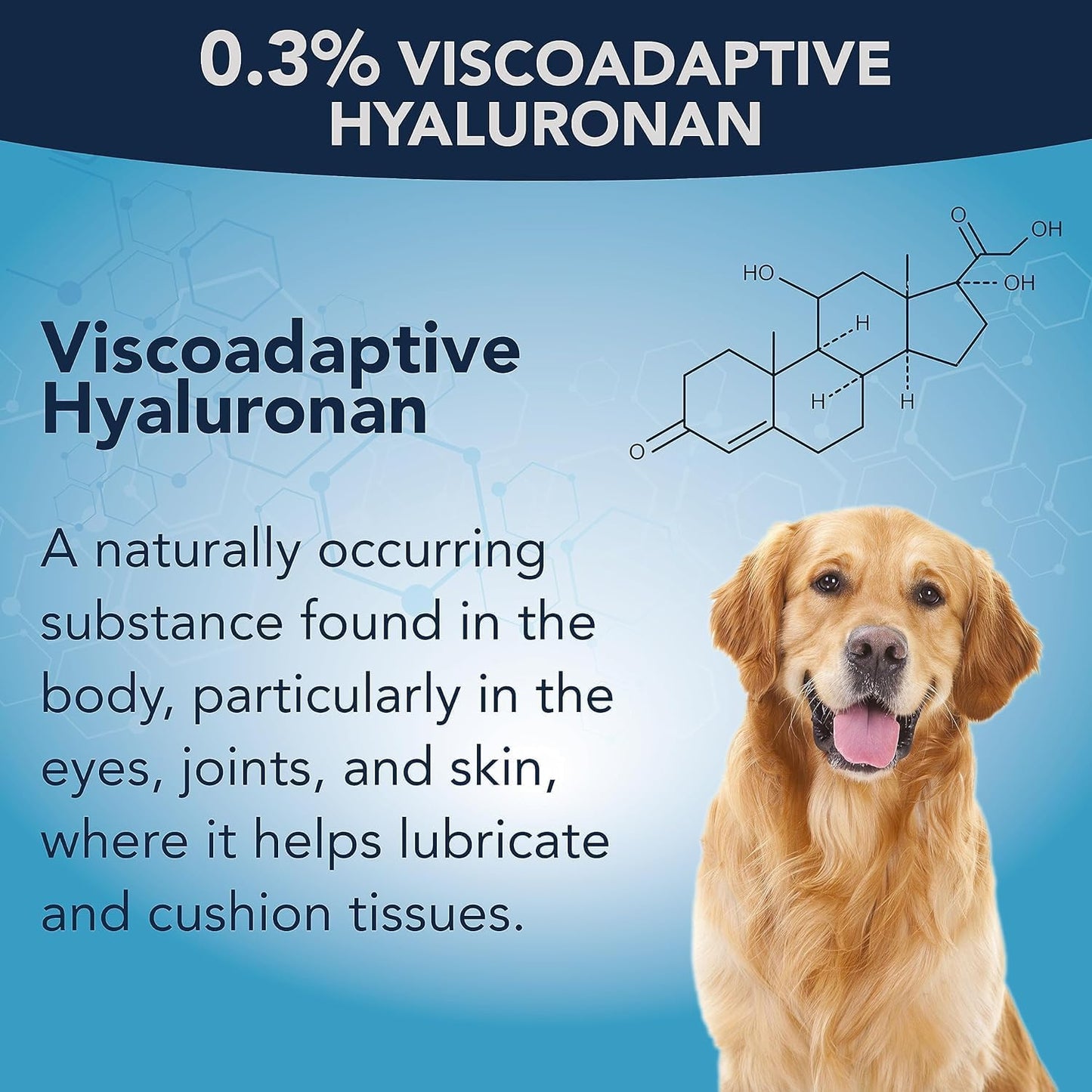 NOVEHA Pet Gel Eye Drops with 0.3% Viscoadaptive Hyaluronan | Eye Solution for Severe Dry Eyes - Long Lasting Hydration, Reduces Nuisance, Swelling & Dryness - Eye Lube for Dog and Cats (2PK - 2x10mL)