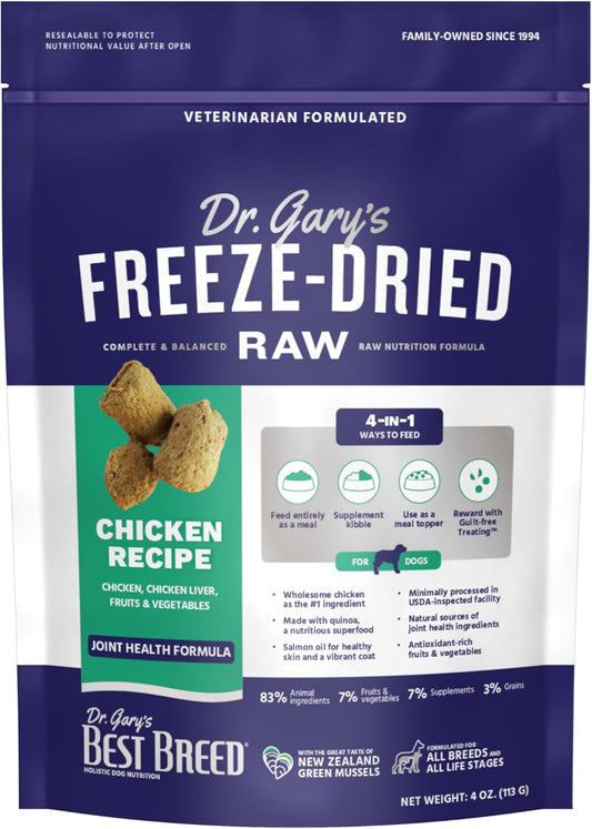 Best Breed Dr. Gary's Freeze-Dried Raw Food, Topper and Treat: Chicken Recipe - 4 oz.