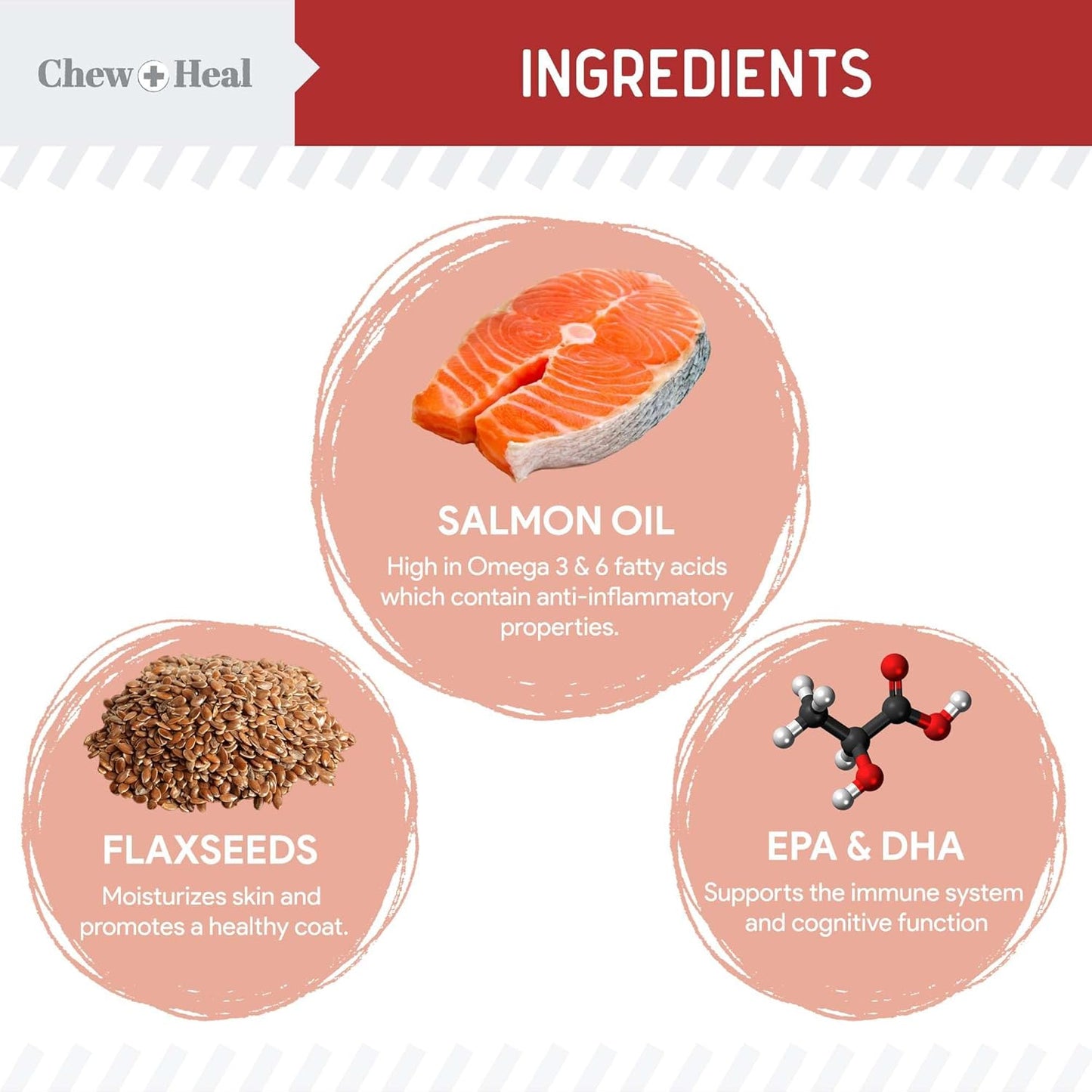 Best Itchy Skin Relief for Dogs -360 Soft Chew Omega Treats for Skin and Coat -Salmon Oil Blend of Fatty Acids, Omega 3, 6, Vitamins, Antioxidants -Made in USA (2 Packs of 180, Bacon Flavor)