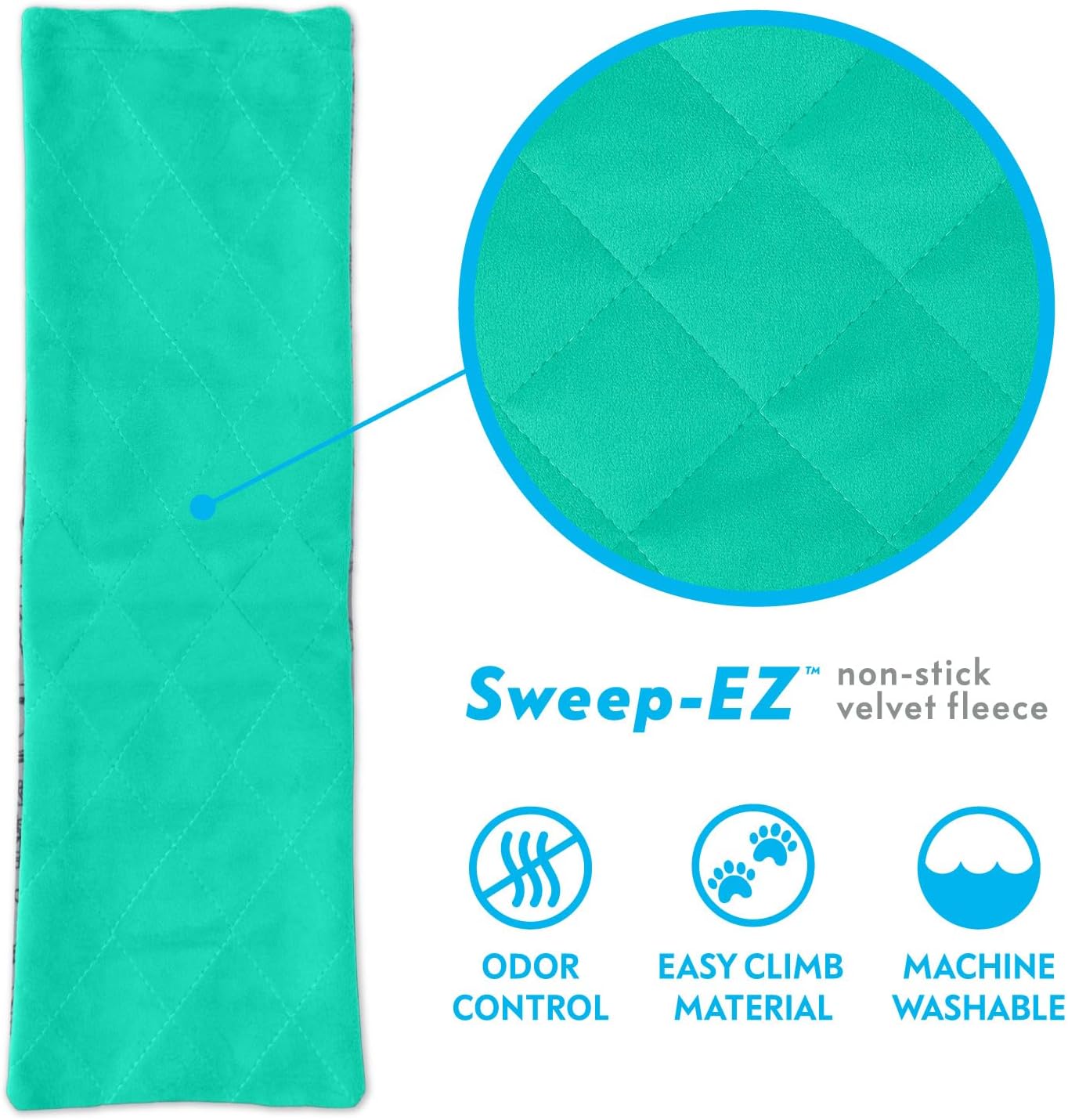 Paw Inspired Fitted Fleece Liner for Ferret Nation, Critter Nation Cage for Ferrets, Rats, Chinchillas, Hedgehogs & Other Small Animals (Green, Ramp Cover)