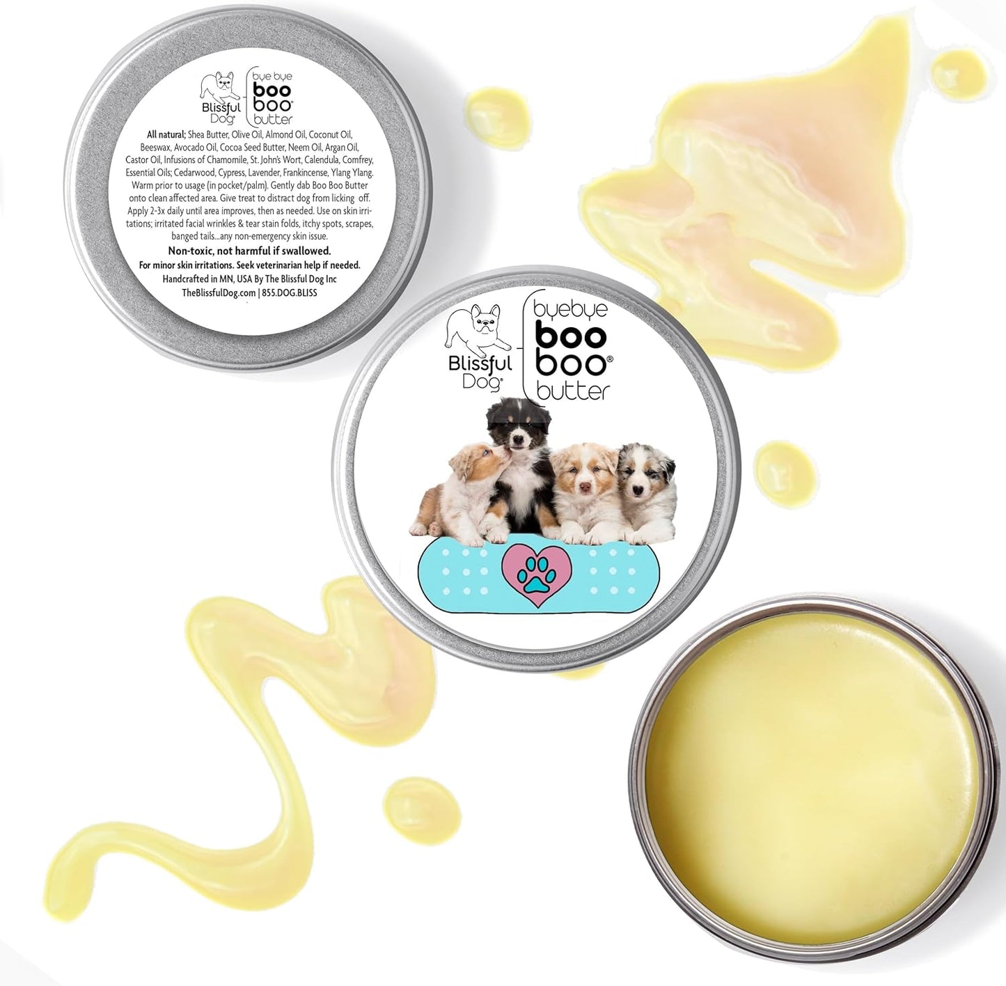 The Blissful Dog 1 oz TIN Australian Shepherd Booboo Butter