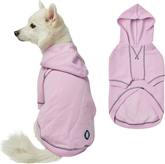 Blueberry Pet Essentials Dog Hoodie – 16 inch, Cotton‑Blend Sweatshirt with Hood, Pink Lilac, Machine‑Washable Small‑Dog Jersey