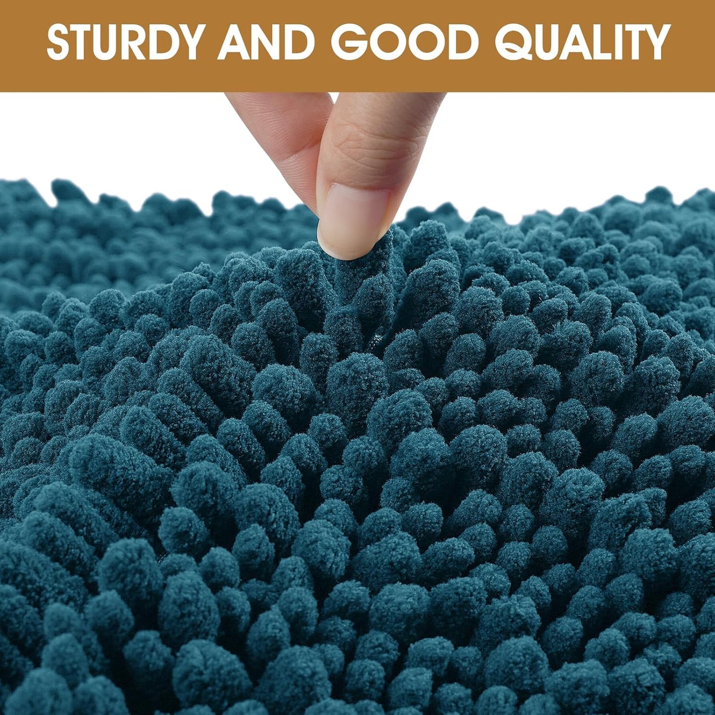 IM HOME Dog Door Mats for Muddy Paws, Chenille Absorbent Door Mats, Non Slip Heavy Mud Mat for Dogs, Soft Indoor Door Mat for Entryway, Mud Paws, Inside Floor,36" X 24", Teal Blue