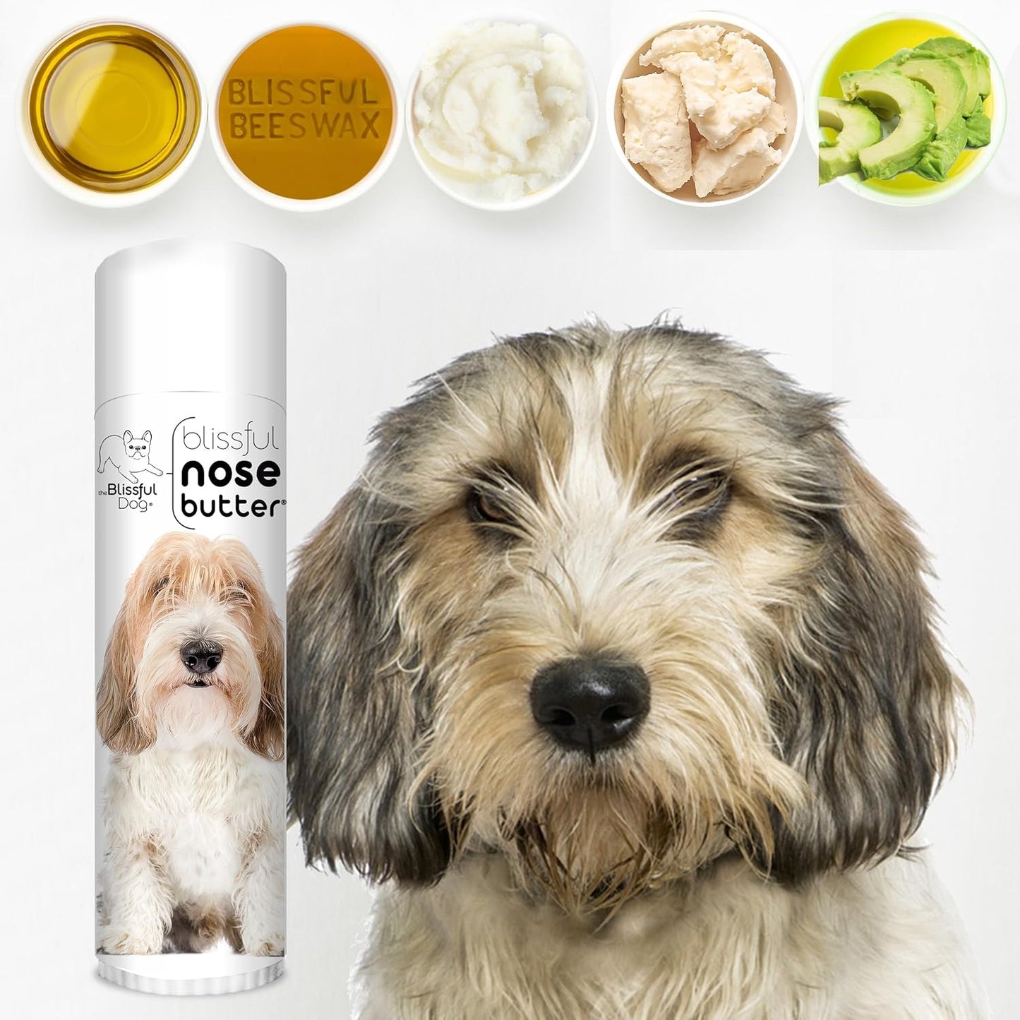 The Blissful Dog Petit Basset Griffon Unscented Nose Butter - Dog Nose Butter, 0.50 Ounce