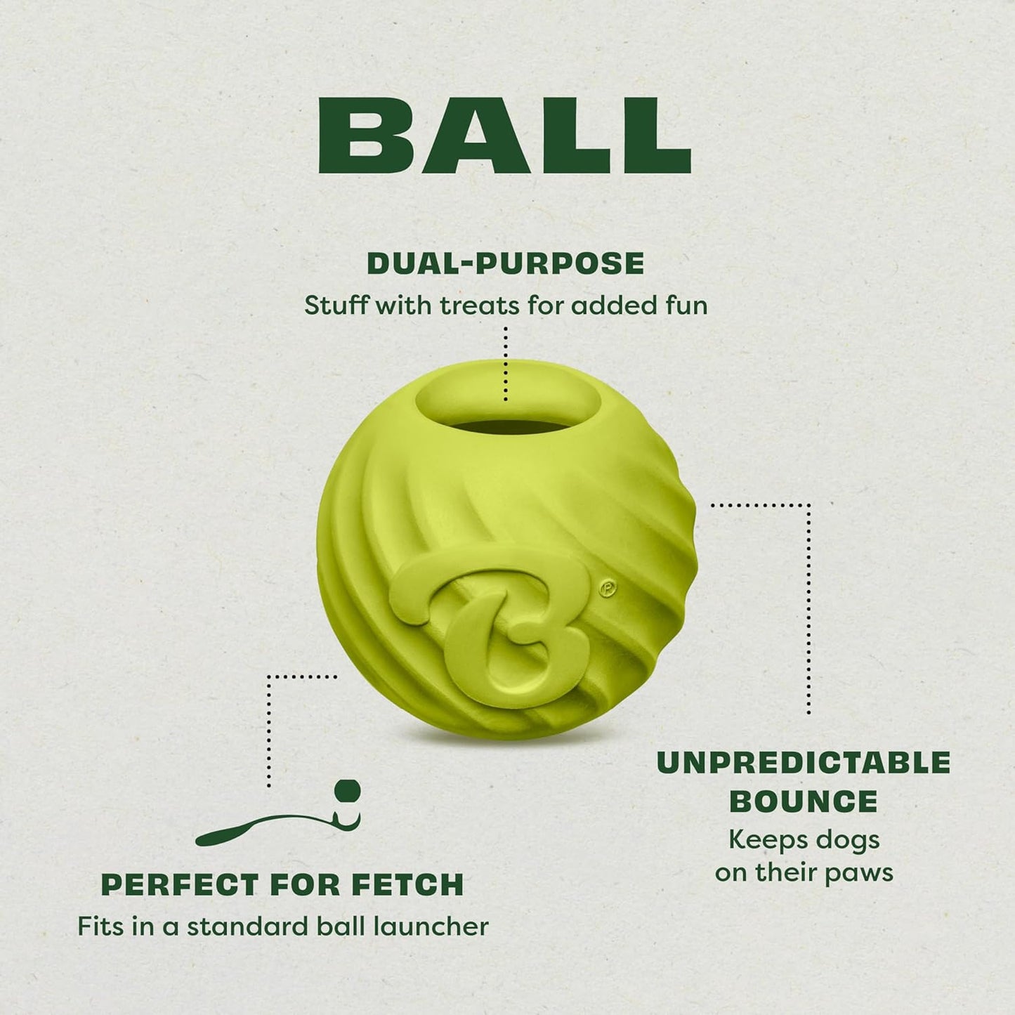 Benebone 3-Pack Ball/Bone Medium/Pawbler