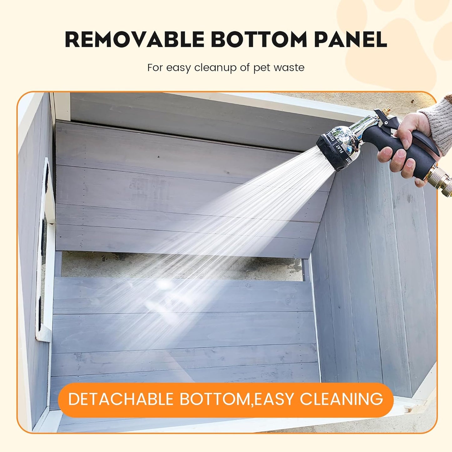 Solid Wood Dog House Comfortable Outdoor Shelter for Medium-Sized and Smaller Dog Sturdy, Durable and Easy to Clean,Can DIY,33.5’’D×30.7’’W×32.3’’H