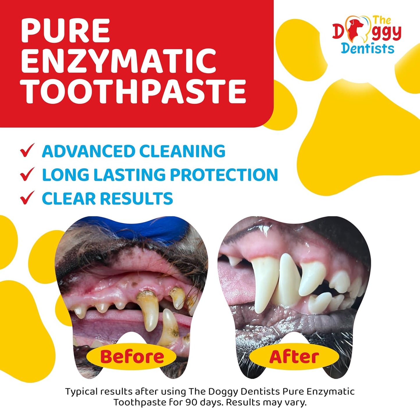 Vet Strength Pure Enzymatic Dog & Cat Toothpaste | 3.5oz Beef Flavor | Enzyme Pet Toothpaste for Tartar Removal, Bad Breath, Teeth Cleaning | Suitable for Puppies & Kittens