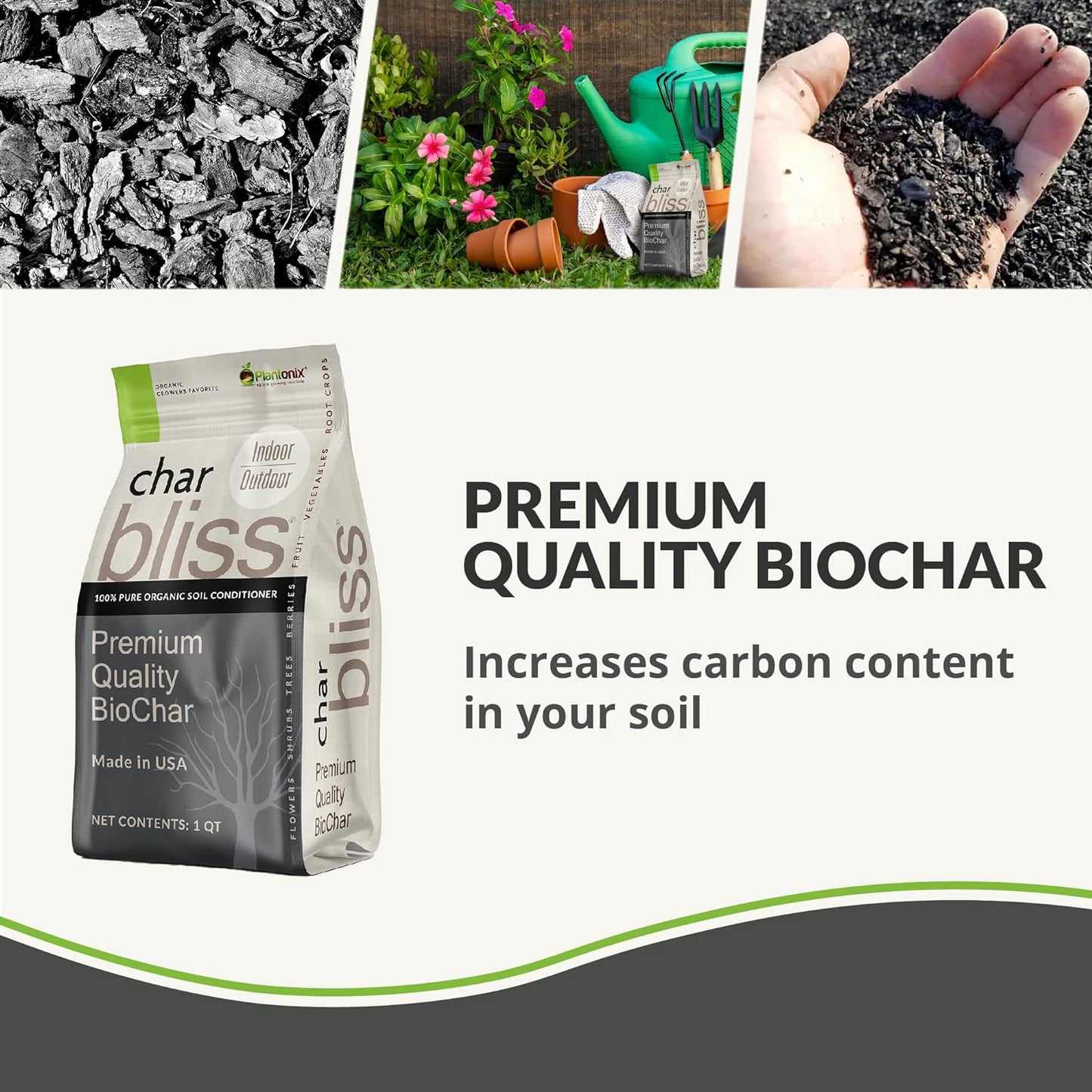 Coco Coir 650gm Bricks + Worm Castings + Mycorrhizal Inoculant + Neem Meal Fertilizer + Organic Biochar for Plants - All Natural Soil Amendments for Plants - Organic Coco Coir for Plants & Gardening