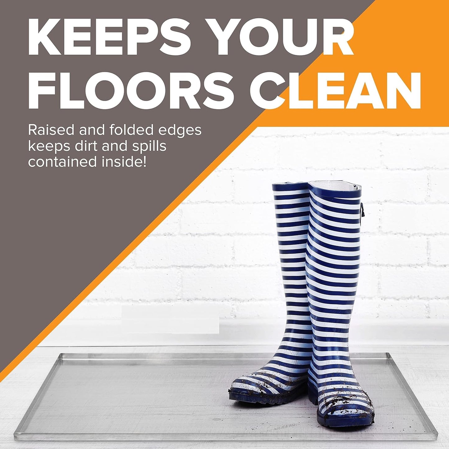 34.5" x 23.5" Metal Replacement Dog Crate Pan Chew Proof Crack Proof Pet Kennel Tray Central Dog Training Crate Pan Pet Supplies, Galvanized, 1" H