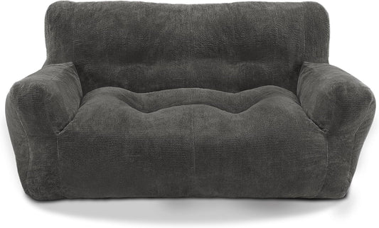 Lovupet Dog Couch for Small Medium Breed, Dog Sofa Bed Full Filled Sponge, No Assembly Need, PS581 (Neutral Grey)