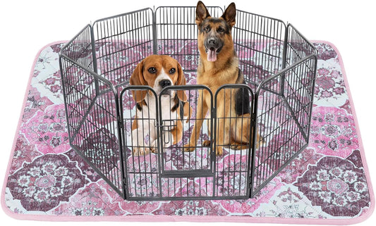 IEUUMLER Washable Pee Pads for Dogs, 1 Pack Reusable Pee Pads for Dogs Non-Slip Grip, Super Absorbent Waterproof Puppy Pads for Potty Training, Playpen, Crate, Whelping Box EU011 Pink, 71x71