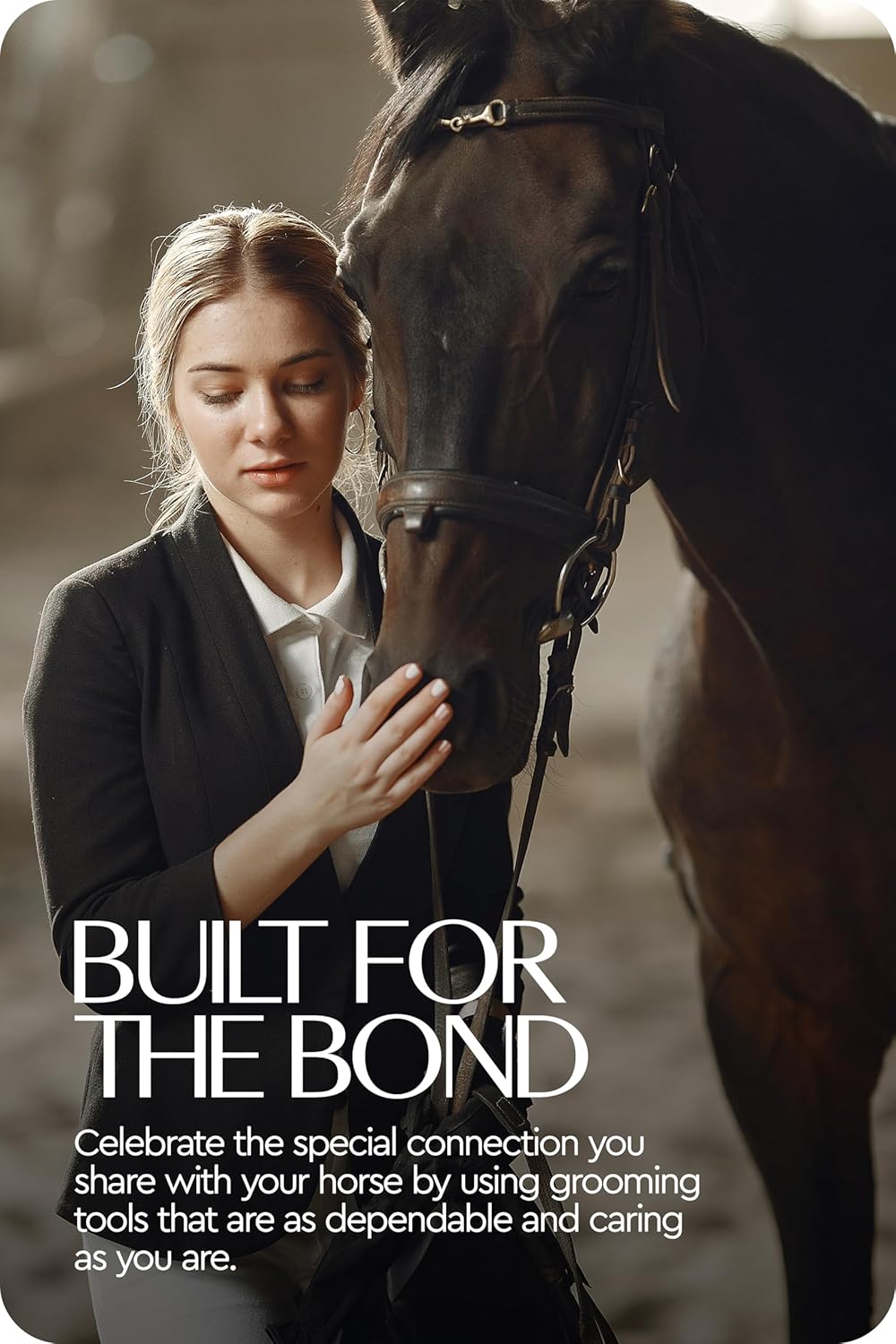 HORZE Smart Grooming Box for Horses, Dogs, Cats with Removable Tray | Non-Slip, Crack Resistant | 16" x 12" x 12" - Shadow Grey - One Size