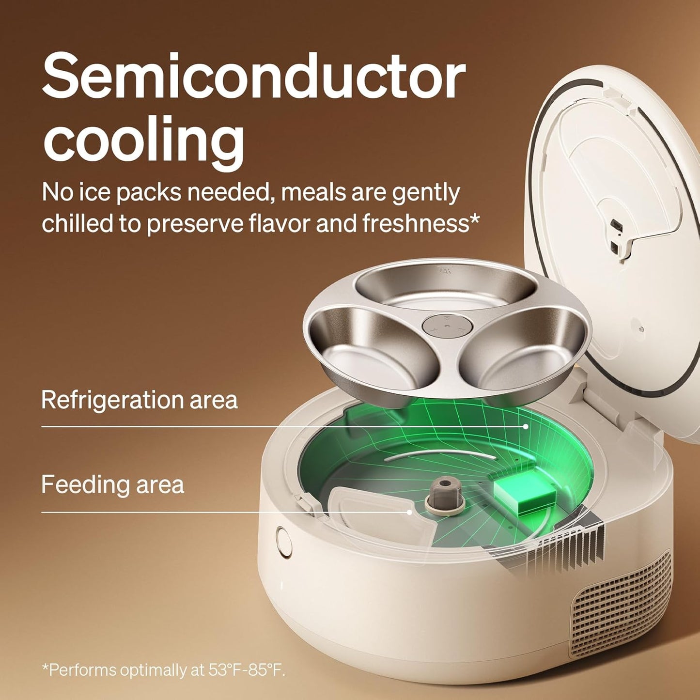 PETLIBRO Automatic Cat Feeder Wet Food with Stainless Steel Bowl, Refrigerated Auto Cat Feeder with Semiconductor Cooling, 3 Fresh Meals for 3 Days, App-Controlled Pet Food Dispenser, Easy to Clean