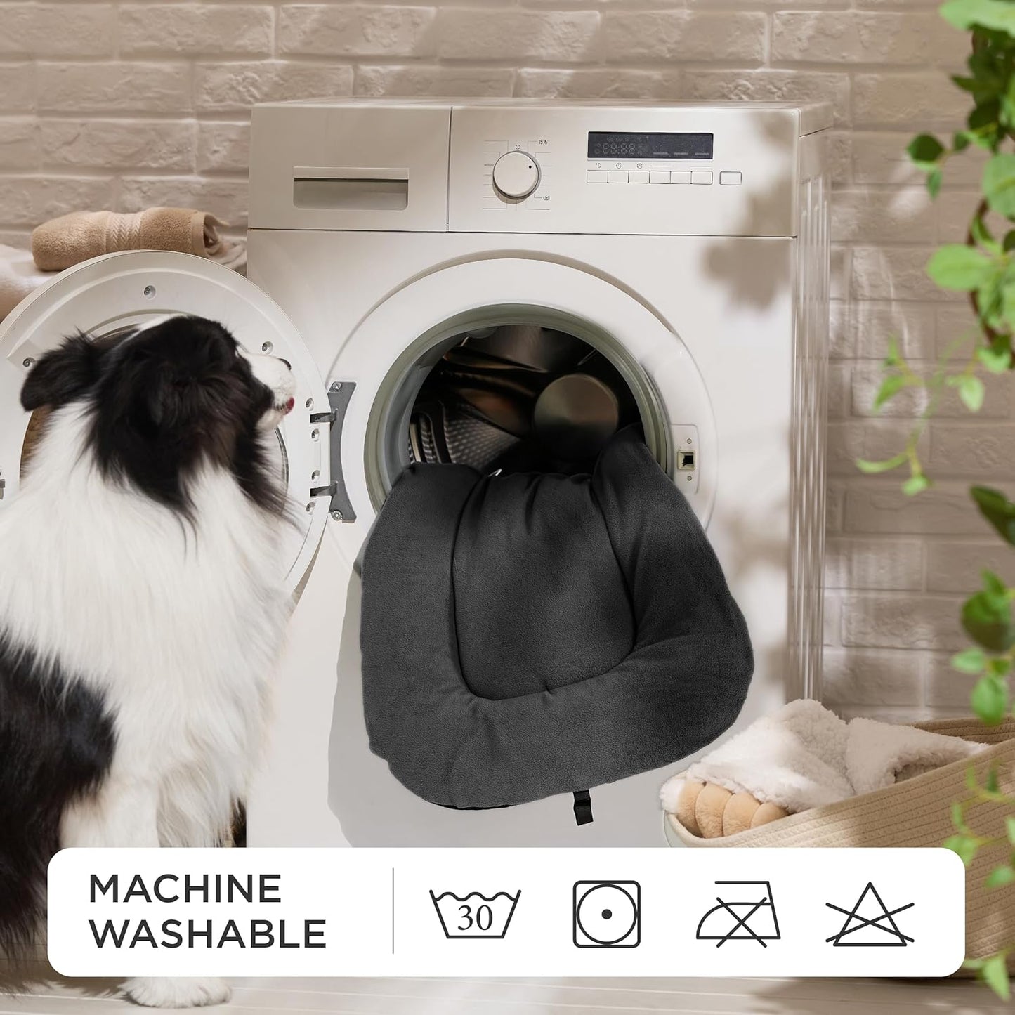 Bedsure Washable Dog Crate Pad for Extra Large Dogs, Anti-Slip Puppy Kennel Dog Bed for Crate - Ultra Soft Fleece Flat Thin Pet Mat (Not Chew Proof), Grey XXL 47"x29"