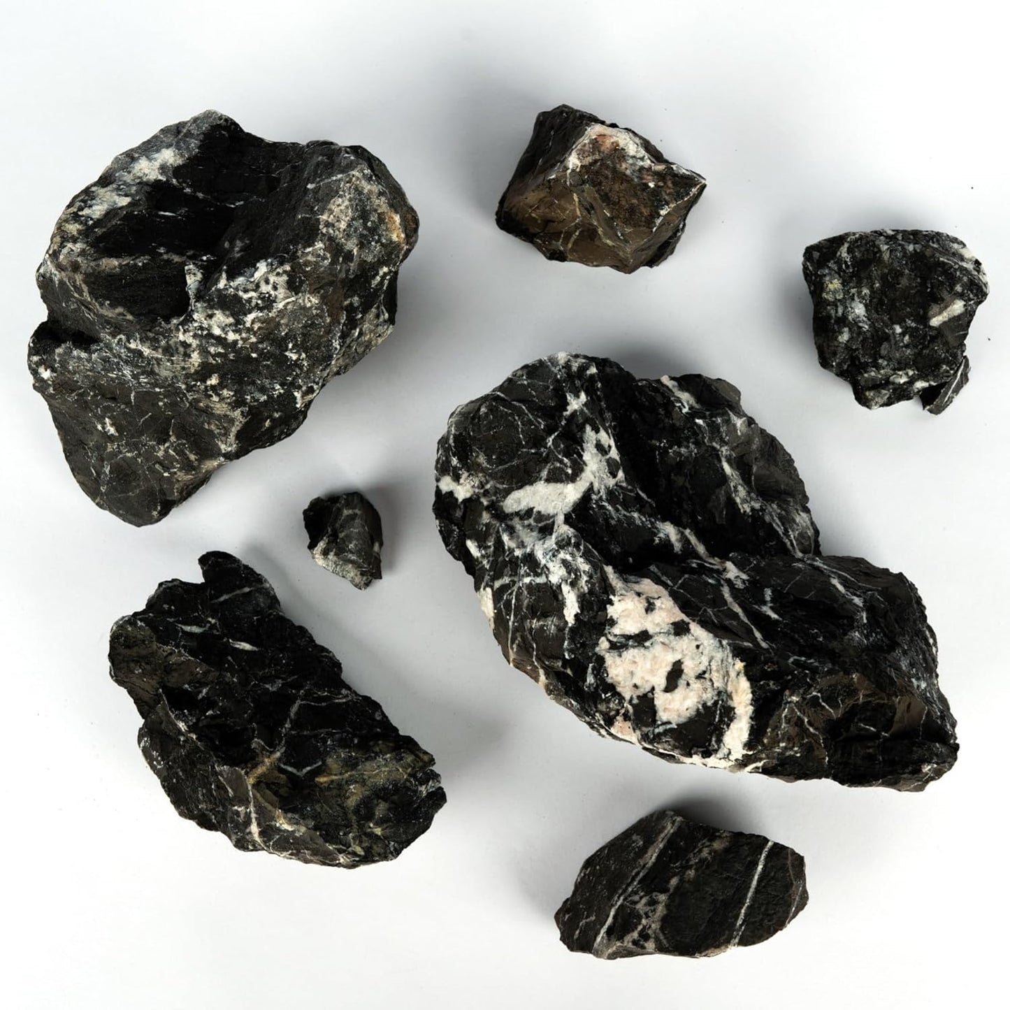 LANDEN Natural Tonwa Stones Slate Stones for Aquariums Terrariums, Paludarium,Vivariums, Reptile and Amphibian Enclosures (17lbs, 2 to 8 inches)