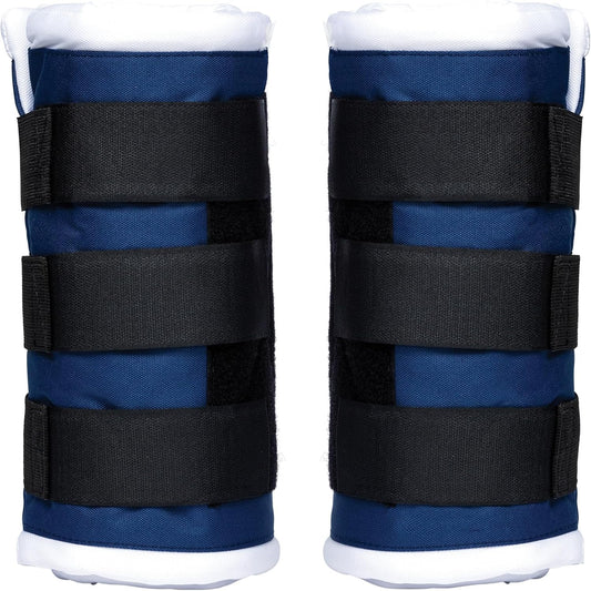Schneiders Dura-Tech Tekno-Dri Quick Wrap No Bow Leg Wraps for Horses | Exceptional Support & Moisture-Wicking Protection | Color Navy | Size 14"