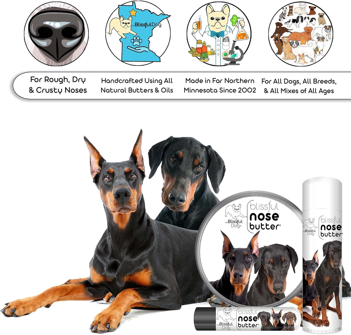 The Blissful Dog Doberman Unscented Nose Butter
