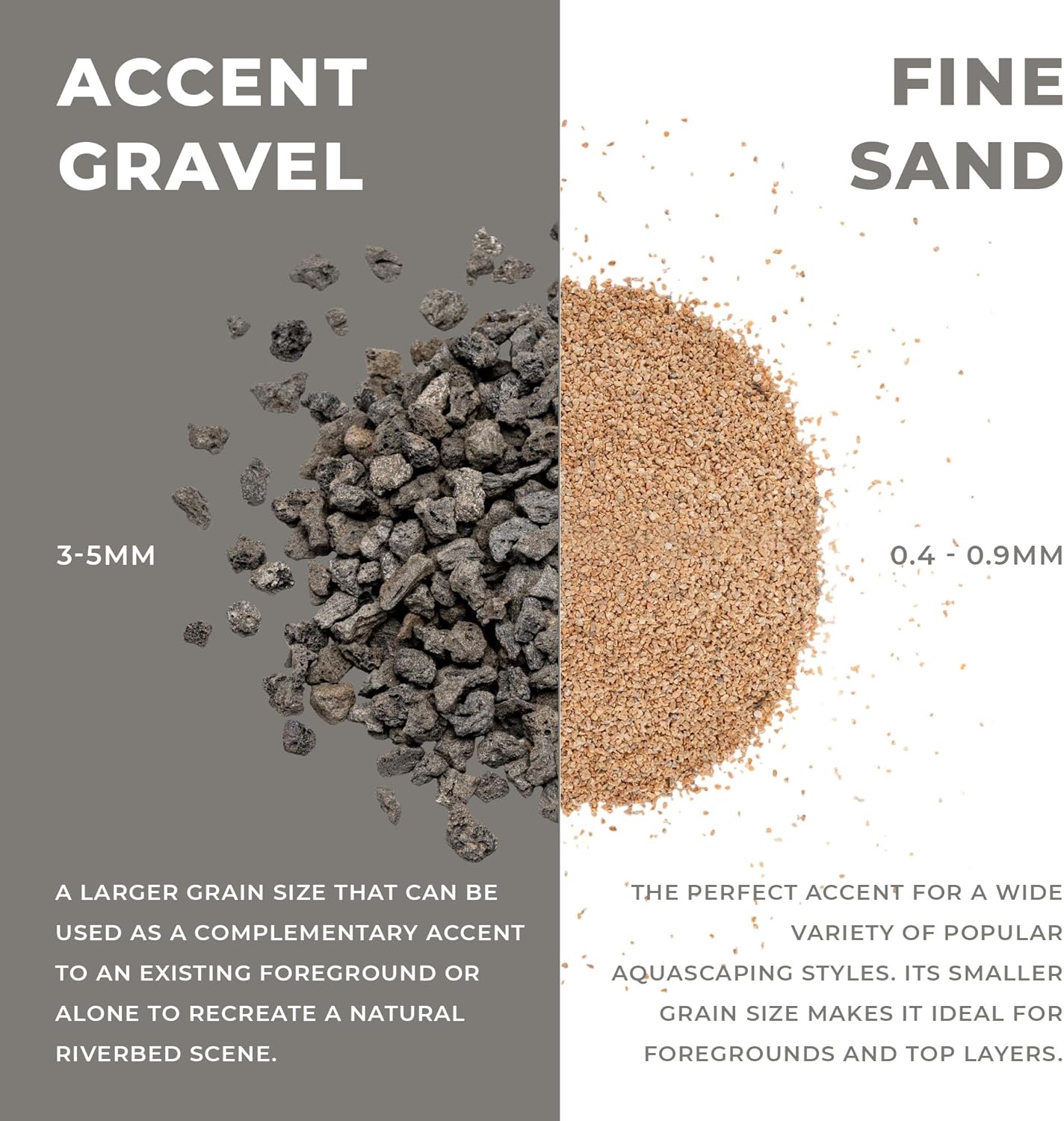 Ultum Nature Systems Controsand Vesuvius Aquarium Gravel (3L) - Versatile Aquarium Substrate for Planted & Shrimp Tanks