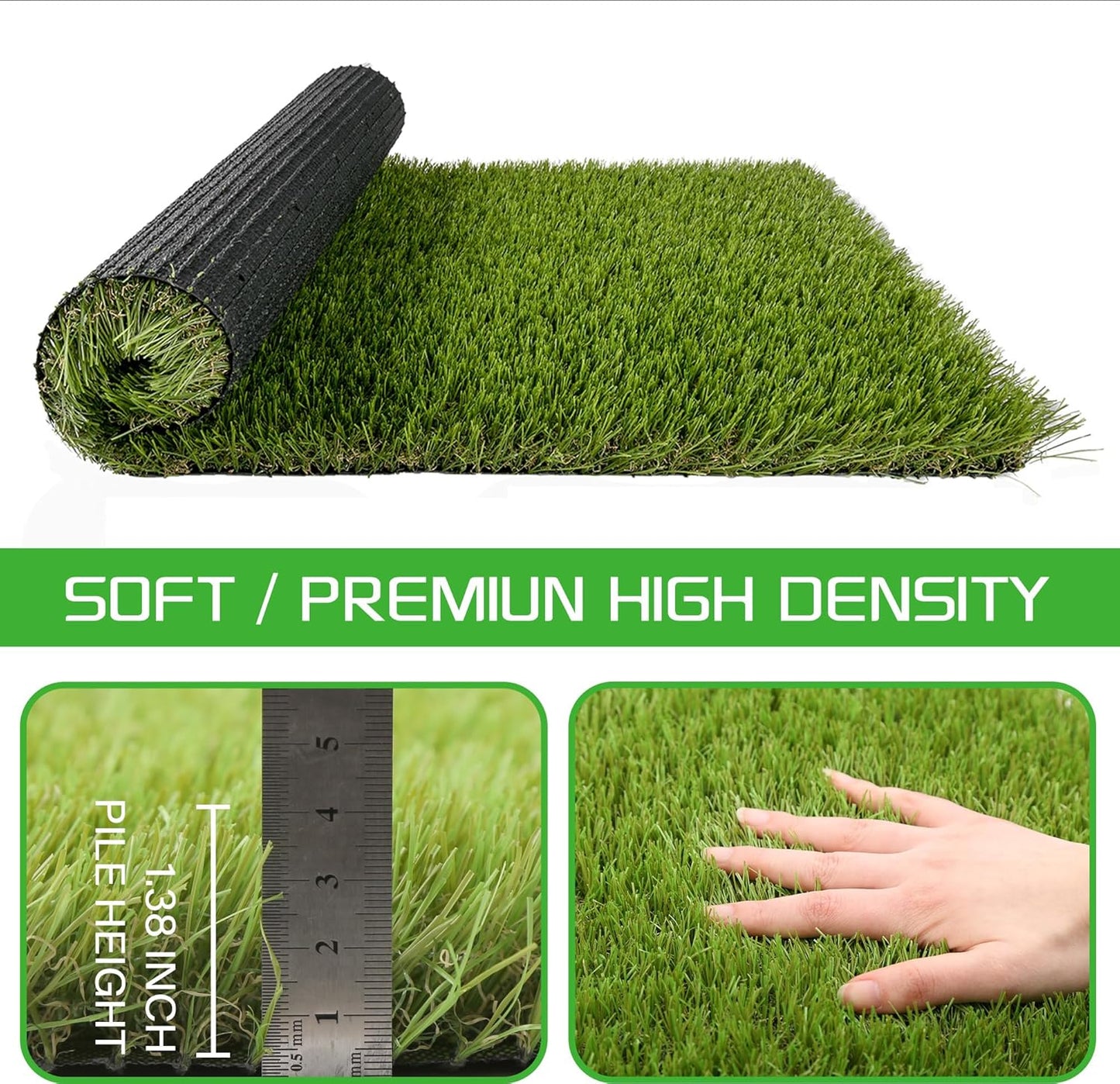 Artificial Grass Turf for Dogs 5 ft x 8 ft,1.38 inch Fake Grass Pee Pad for Puppy Potty Training，Faux pet Grass Rug for Indoor/Outdoor Patio,Dogs Wee Wee Pad,Turf Grass Mat for Dogs Potty