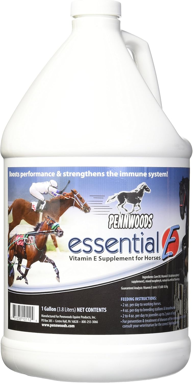 Essential E: Equine Vitamin E Supplement for Horse Health, Performance, Recovery & Nutrition - 1 Gallon