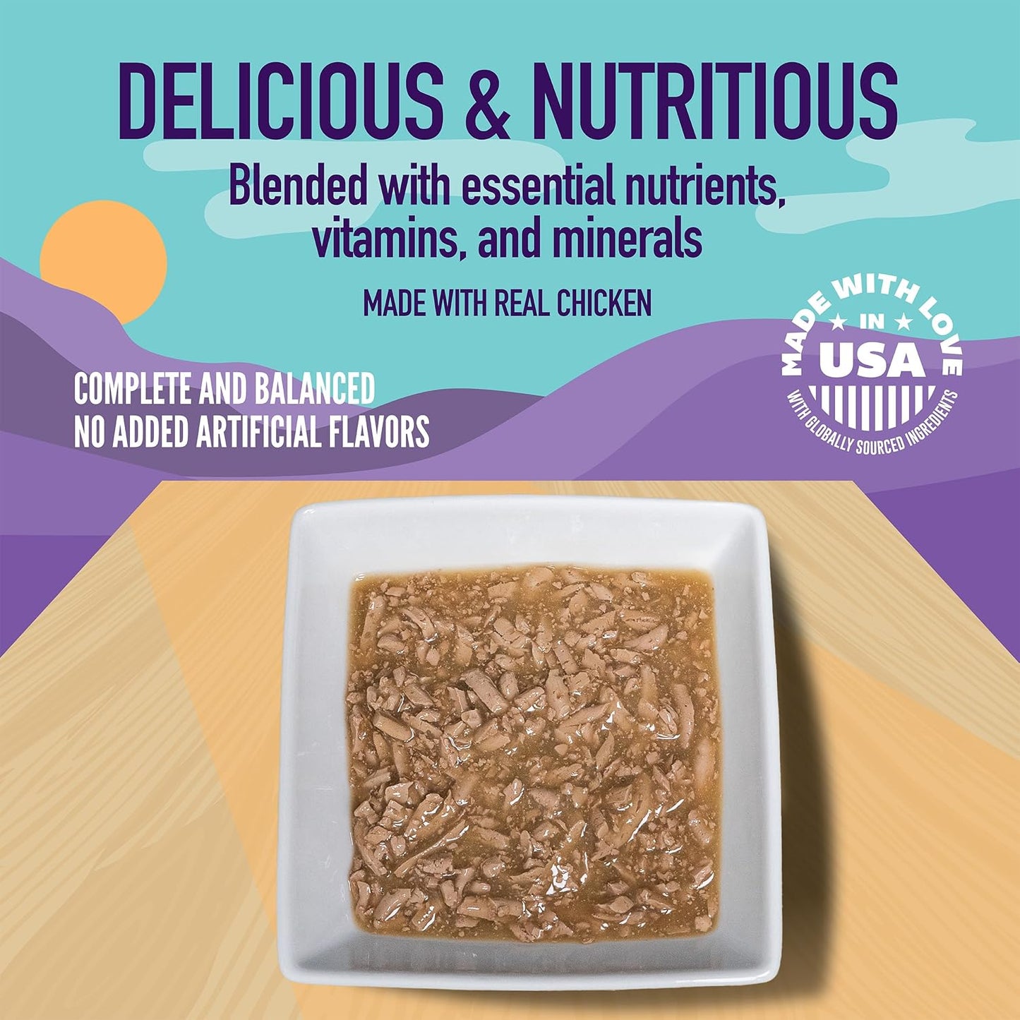 A Strong Heart Canned Wet Cat Food, Shredded Chicken Dinner in Gravy - 5.5 oz Cans (Pack of 24), Made in The USA with Real Chicken