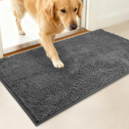 Dog Door Mat Indoor Entrance, 72" x 48" Absorbent Chenille Door Rugs for Entryway Indoor, Non-Slip Dog Mud Mat for Muddy Paws, Soft, Washable