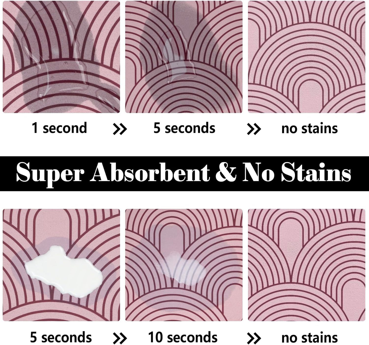 Dog Food Mats for Floors Absorbent, Pet Cat Food Mat - Quick Dry Dog Bowl Mats for Food and Water, Eco-Friendly Boho Pet Supplies