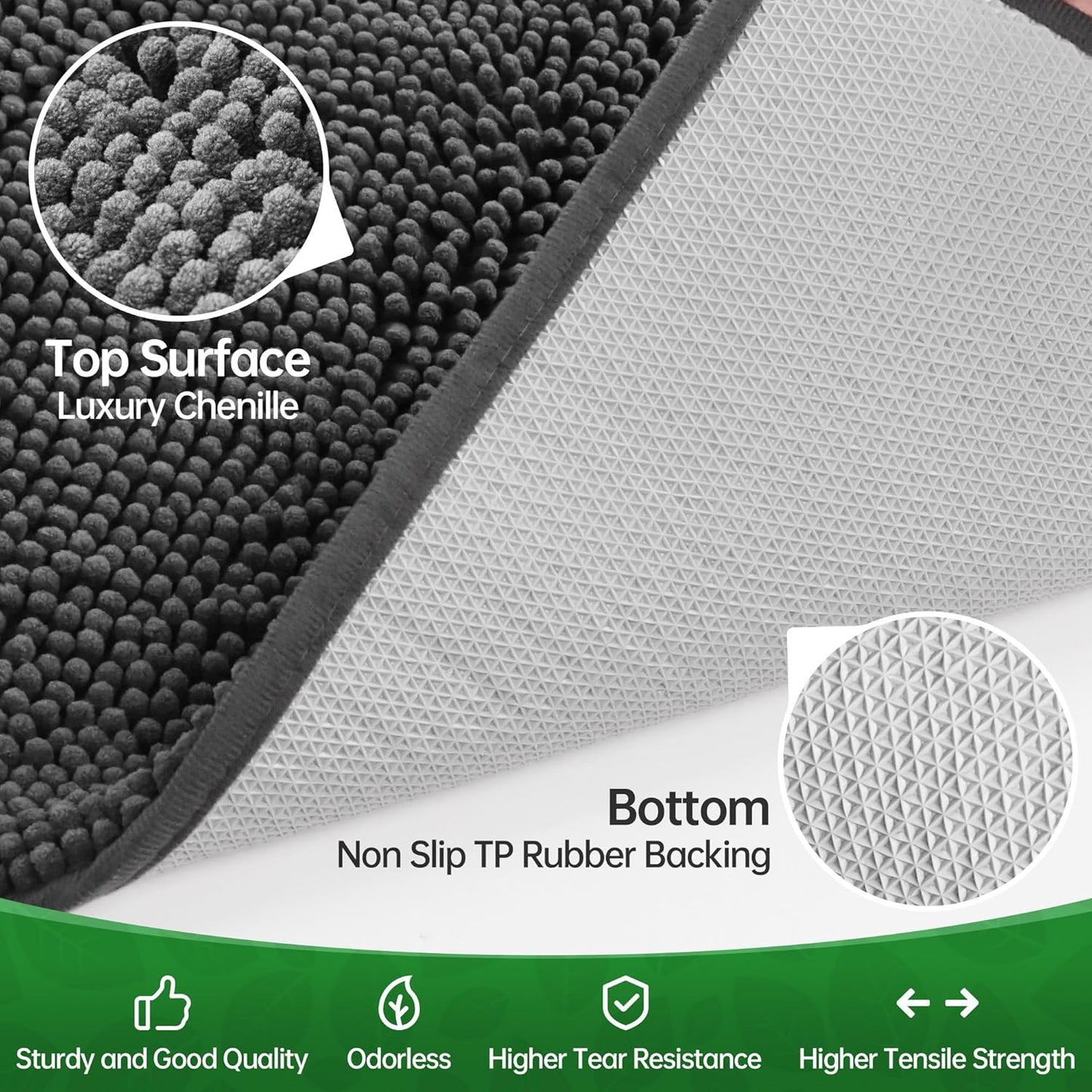 Dog Door Mat Indoor Entrance, 72" x 36" Absorbent Quick-Drying Mud Mat for Dogs, Non-Slip Door Rugs for Entryway Indoor Washable, Soft Chenille Dog Mat for Muddy Paws