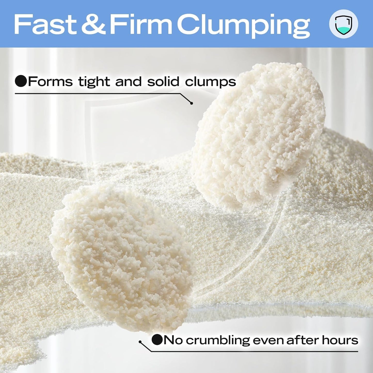 Natural Cat Litter Unscented, 100% Plant-Based, Strong Clumping Litter, Easy Scooping, Clumps Lift Cleanly, Low Dust, Corn & Cassava Litter, 5.5 LB