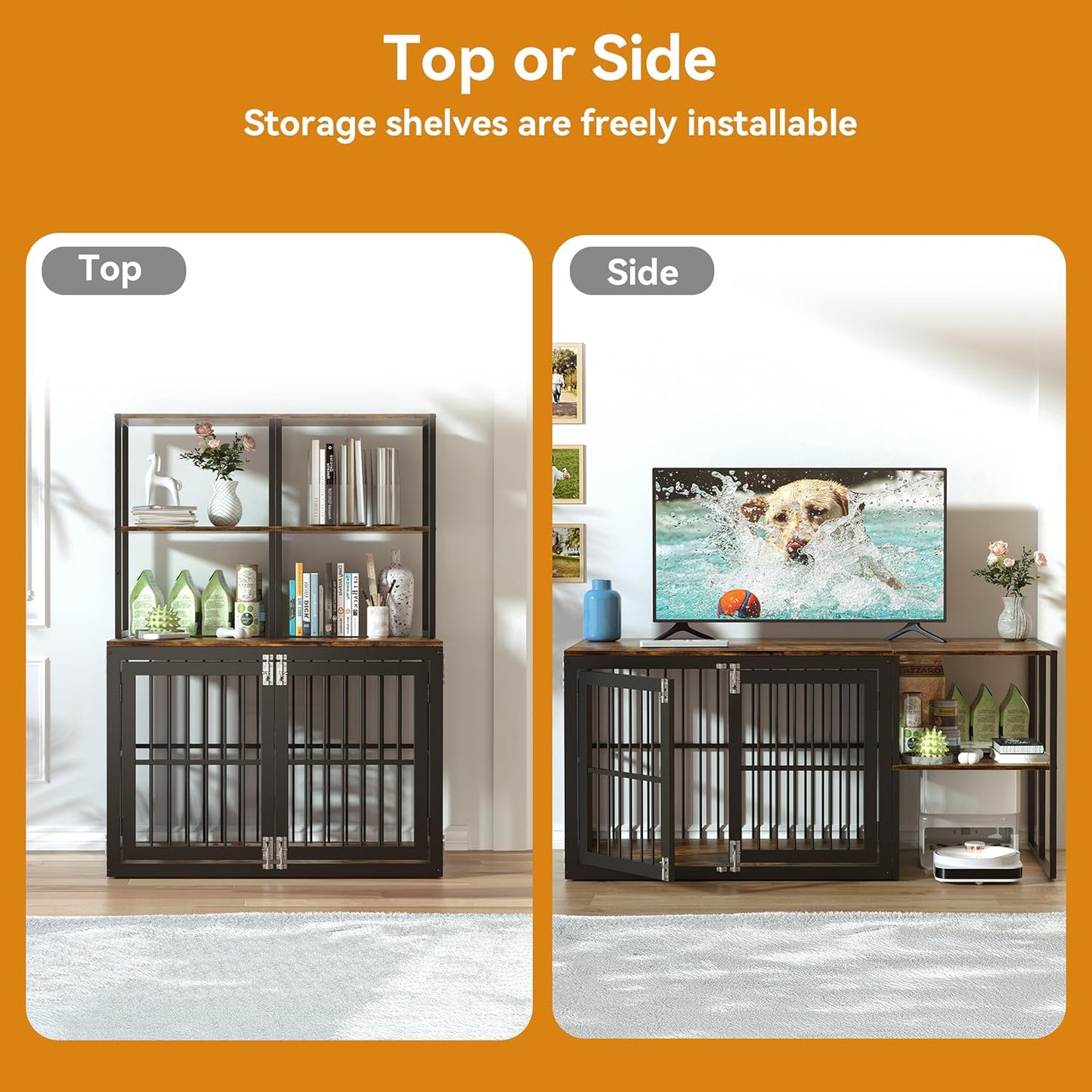 Large Dog Crate Furniture with Storage Heavy Duty Dog Crate Furniture Large Breed Extra Large Dogs Cage