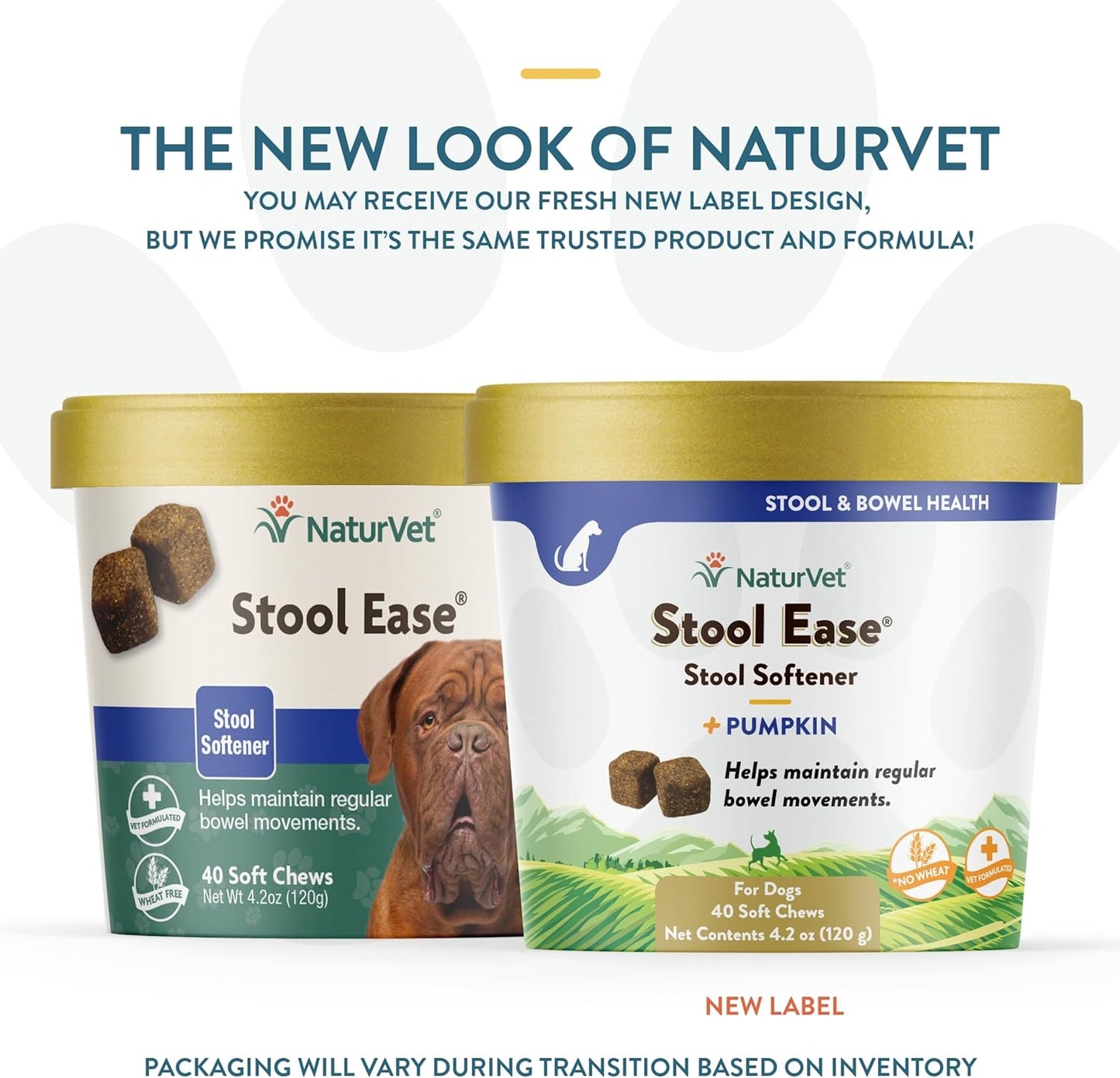 NaturVet – Stool Ease for Dogs – 40 Soft Chews – Helps Maintain Regular Bowel Movements – Enhanced with Sugar Beet Pulp, Flaxseed & Psyllium Husk – 40 Day Supply