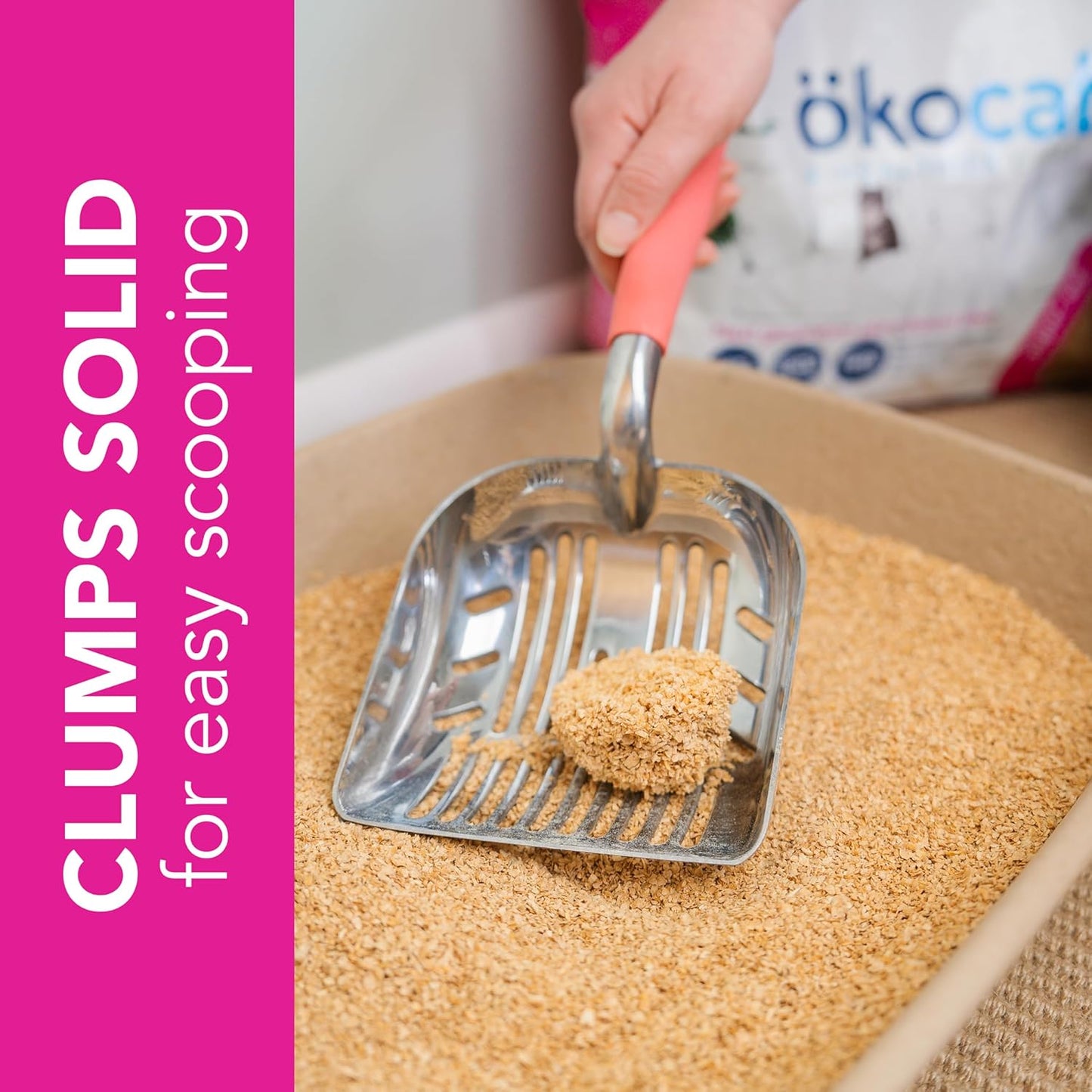 ökocat Super Soft Wood Clumping Cat Litter, Unscented, 15.8 pounds - Natural Ingredients, Stops Odor, Clumps Solid, 99% Dust Free, Great for All Cats, Sensitive Paws, Kittens