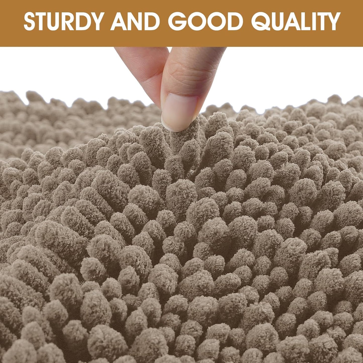 Dog Door Mats for Muddy Paws, Chenille Absorbent Dog Mats, Non Slip Heavy Mud Mat for Dogs, Soft Pet Mat for Entryway, Mud Paws, Inside Floor,48" x 38", Beige