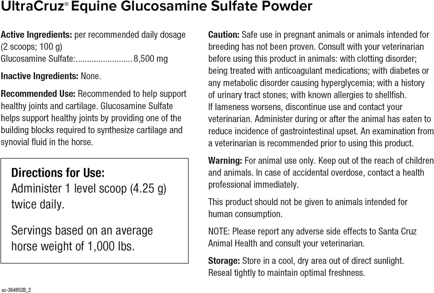 UltraCruz Equine MSM, Glucosamine Sulfate and Chondroitin Sulfate Horse Joint Supplement Bundle, 4 lb Each MSM and Glucosamine, 1 lb Chondroitin, Powders