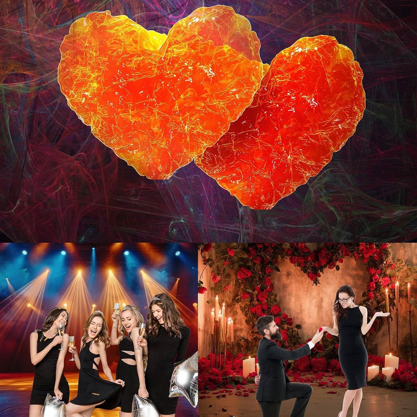 Octopus Aquarium Background Abstract Colorful Octopus Terrarium Background Glowing Octopus on Black Background Fish Tank Backdrop Poster Wallpaper Decorations Vinyl 24x16in