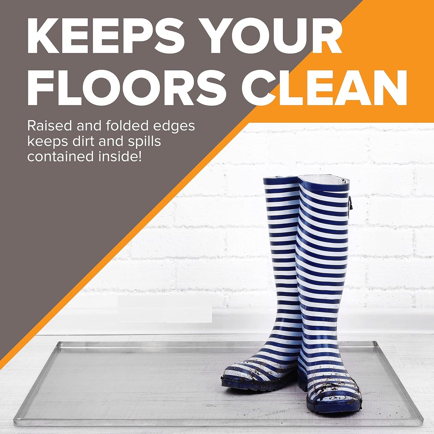 29.5" x 18.25" Metal Replacement Dog Crate Pan Chew Proof Crack Proof Pet Kennel Tray Central Dog Training Crate Pan Pet Supplies, Galvanized, 1" H