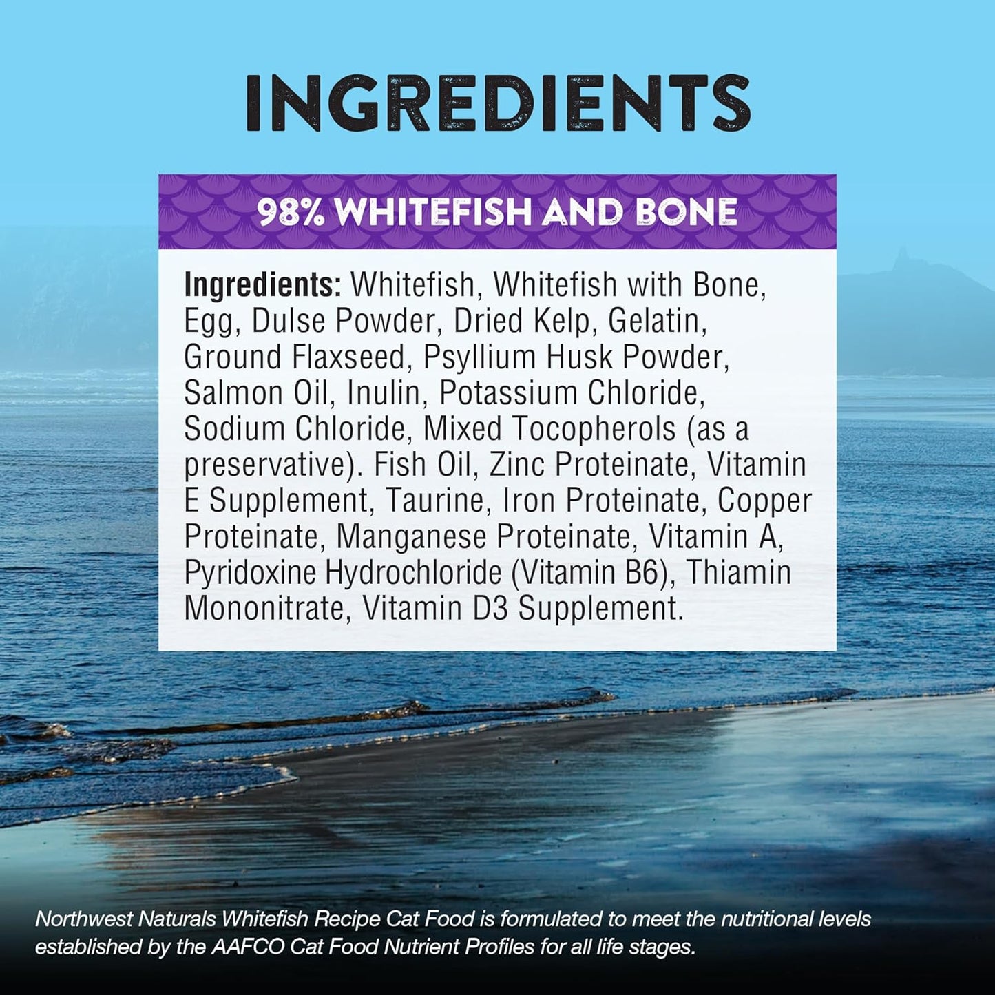 Northwest Naturals Freeze-Dried Whitefish Cat & Kitten Food – Bite-Sized Nibbles, Healthy, Limited, Human-Grade Ingredients, All-Natural, High-Protein Raw Diet, Complete & Balanced, Grain-Free – 11 oz